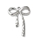 304 Stainless Steel Pendants,  Bowknot, Stainless Steel Color, 39x28x2.5mm, Hole: 2mm