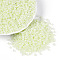 12/0 Glass Seed Beads, Ceylon, Round, Round Hole, Honeydew, 12/0, 2mm, Hole: 1mm, about 3333pcs/50g, 50g/bag, 18bags/2pounds