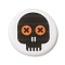 Halloween Series Acrylic Cbabochons, Black, Skull, 25x3mm