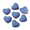 Opaque Resin Cabochons, Heart, Steel Blue, 18x21x6.5mm