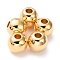 Brass Beads, Cadmium Free & Lead Free, Long-Lasting Plated, Round, Real 24K Gold Plated, 5mm, Hole: 1.5mm