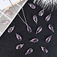 Olycraft 20pcs Wassertropfen Anhänger Kristallperlen Anhänger Charms Strass Tränenanhänger platinierte facettierte Glaskristall für Frauen Halskette und Ohrringe machen - rosa RGLA-OC0001-19D-6