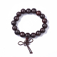 Bracelets de perle de mala en bois BJEW-S140-01B-1
