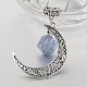 Antique Silver Plated Moon Alloy Big Pendants PALLOY-JF00082-05-2