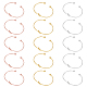 Anattasoul 15-teiliges 3-Farben-Legierungs-Armband-Set mit hohlem Herz und offener Manschette für Damen BJEW-AN0001-57-1
