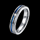 День святого Валентина кольцо на палец из титановой стали с фианитом RJEW-BB18937-7-2