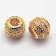 CZ Jewelry Brass Micro Pave Cubic Zirconia European Beads ZIRC-N002-52M-2
