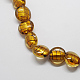 Perles en verre d'argent feuille manuelles FOIL-R055-M-3
