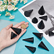 FINGERINSPIRE 12 Pcs Wooden Cone Ring Holders 6 Different Size Finger Ring Display Stands Black Ring Cone Organizer Holders DIY Craft Wooden Cone Jewelry Display Storage RDIS-FG0001-17-3