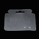 プラスチック製のヘアクリップディスプレイカード  長方形  透明  7x8.5cm CDIS-R034-56-2
