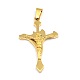304 Stainless Steel Crucifix Cross Pendants STAS-L124-81-1