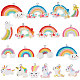 SUNNYCLUE 1 Box 36Pcs 18 Styles Rainbow Resin Charm Unicorn Charm Unicorns Charms Cloud Smile Charms for Jewelry Making Charms Women Adults DIY Craft Bracelet Earrings Necklace Supplies RESI-SC0002-40-1