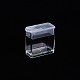 ポリプロピレン（pp）ビーズオーガナイザー収納ケース  スナップ式のふた付きの24個のポリスチレン取り外し可能な個別ボックス  透明  2.7x1.35x2.8cm  24個の個別の箱/梱包箱 CON-S043-015-3