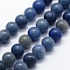 Chapelets de perles en aventurine bleue naturelle G-I199-24-8mm-1