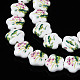 Handmade Porcelain Ceramic Beads Strands PORC-S502-036D-3