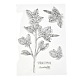 シリコンクリアスタンプ  カード作りの装飾DIYスクラップブッキング用  花柄  20.5x14.5x0.3cm DIY-A013-15-2
