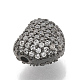 Perles de zircone cubique micro pave en Laiton ZIRC-T006-11B-2