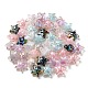 Placage uv perles acryliques transparentes irisées arc-en-ciel OACR-C007-06-3