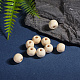 Des perles en bois naturel TB10mmY-8-5
