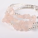 Puce de pierres précieuses bracelets perles de manchette BJEW-JB01607-01-2