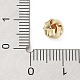 ラックメッキ真鍮製ビーズ  長持ちメッキ  カドミウムフリー＆鉛フリー  ツイストフラワーロール形状  14KGP本金メッキ  6x6x4mm  穴：1.4mm KK-B078-13A-G14-3