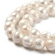 Fili di perle di perle d'acqua dolce coltivate naturali PEAR-L033-27-01-2