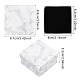 BENECREAT 12 Pack Marble White Square Cardboard Jewellery Pendant Boxes 8.7x8.9x5.2cm Bracelet Bangle Jewelry Gift Boxes with Sponge Insert for Chrismas CBOX-BC0001-34D-2