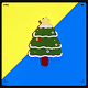 Broche acrílico con tema navideño XMAS-PW0001-269D-1