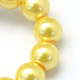 Cottura dipinto di perle di vetro perlato fili di perline rotondo X-HY-Q003-4mm-67-3