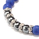 Synthetic Hematite & Natural Mixed Stone Round Beads Stretch Bracelet for Women BJEW-JB07485-9