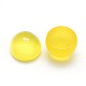 Natürliche gelbe Achat Cabochons X-G-P393-R06-4mm-2