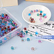 240Pcs 8 Colors Transparent Baking Painted Glass Beads GLAA-TA0001-18-5