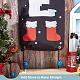 Polyester hängendes Zeichen für Home Office Haustür Veranda begrüßen Weihnachtsdekorationen AJEW-WH0129-51-6