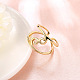 Adjustable Trendy Gold Plated Brass Cuff Wide Band Finger Rings RJEW-BB15278-G-3