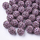 Handmade Polymer Clay Rhinestone Beads RB-S250-12mm-A27-1