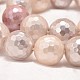 Facettes rondes chapelets de perles coquille de nacre X-BSHE-L012-10mm-NL002-4