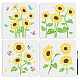 4pcs Butterfly Bee Sunflower Stencil for Painting 11.8×11.8inch Large Boho Sunflower Stencils with Paint Brush Nature Floral Sun Flower Template for Wood Wall Furniture Decor DIY Crafts DIY-MA0002-71-1