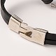 Leather Alloy Anchor Links Bracelets BJEW-J108-02B-3