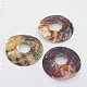 Colgantes de concha de akoya natural impresos para hacer collares SSHEL-J016-02-2