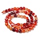 Brins de perles d'agate à bandes naturelles G-K351-A07-01-3