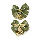Accessoires d'ornement de nœud papillon en polyester de noël DIY-K062-01G-02-1