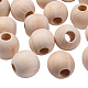 Natural Unfinished Wood Beads WOOD-25-LF-1
