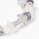 Natural Rutilated Quartz Beads Stretch Bracelets BJEW-JB03926-02-2