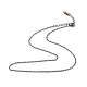 Ion Plating(IP) 304 Stainless Steel Cable Chain Necklace for Men Women NJEW-K245-014D-1