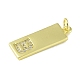 Латунные микропаве прозрачные подвески с фианитом KK-P266-06G-B-2