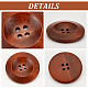 OLYCRAFT 100Pcs 6 Sizes Flat Round Wood Buttons Natural 4 Holes Sewing Button 1.5mm 1.6mm 2mm 3mm Wood Sewing Buttons for Sewing Clothing Accessories DIY Crafting Projects Decorations FIND-OC0002-11-4