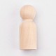 Corpi di persone di bambole con pioli maschili in legno non finiti DIY-WH0059-09B-1