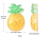 半透明樹脂デコデンカボション  模造果物  パイナップル  きいろ  22x15.5x6mm CRES-YW0001-06-3
