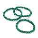 Bracelets extensibles perlés en malachite synthétique BJEW-D446-B-16-1