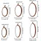 NBEADS 6 Pcs Rubber and Plastic Embroidery Hoops DIY-NB0003-05-2